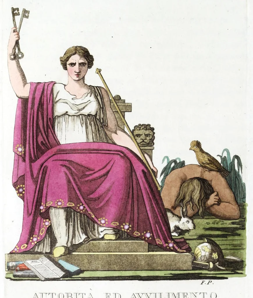 An illustration from Iconologia, ovvero, Immagini di tutte le cose principali a cui l'umano talento ha finto un corpo, 1819, leaf 148