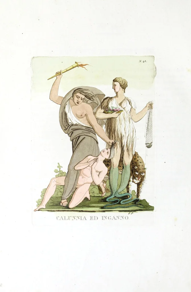 An illustration from Iconologia, ovvero, Immagini di tutte le cose principali a cui l'umano talento ha finto un corpo, 1819, leaf 190