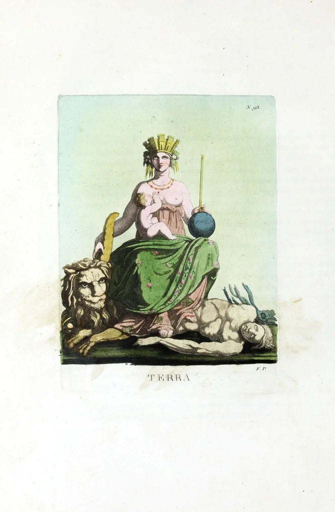 An illustration from Iconologia, ovvero, Immagini di tutte le cose principali a cui l'umano talento ha finto un corpo, 1819, leaf 414