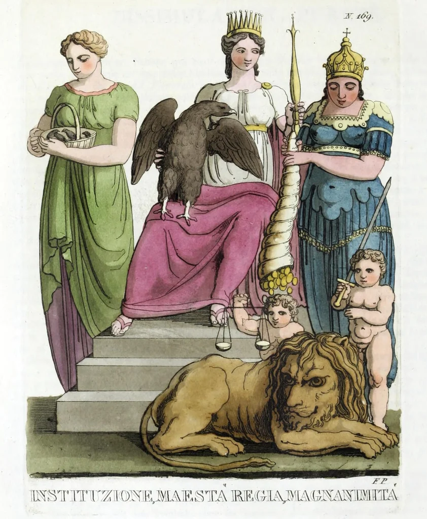 An illustration from Iconologia, ovvero, Immagini di tutte le cose principali a cui l'umano talento ha finto un corpo, 1819, leaf 202