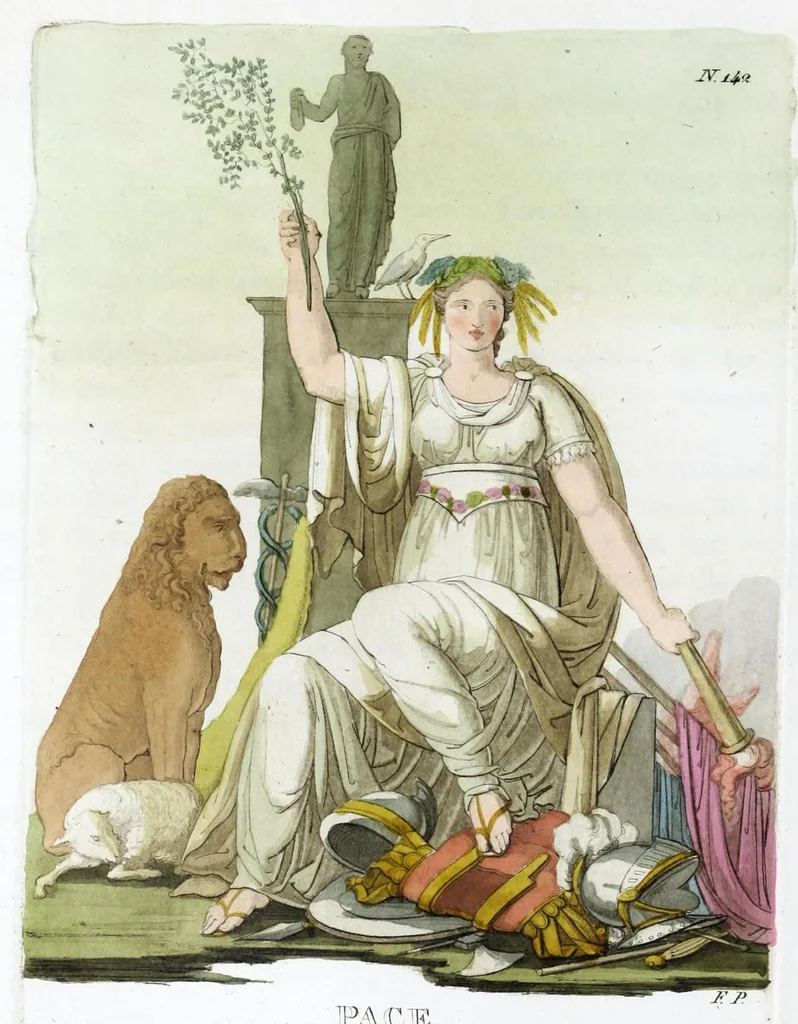 An illustration from Iconologia, ovvero, Immagini di tutte le cose principali a cui l'umano talento ha finto un corpo, 1819, leaf 98