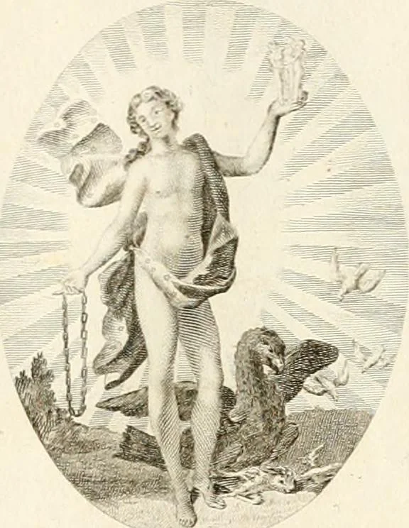 An illustration from Iconologie für Dichter, Künstler und Kunstliebhaber, 1807, leaf 10