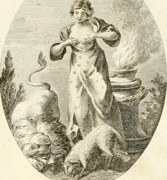 An illustration from Iconologie für Dichter, Künstler und Kunstliebhaber, 1807, leaf 10
