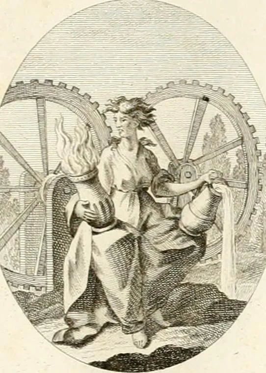 An illustration from Iconologie für Dichter, Künstler und Kunstliebhaber, 1807, leaf 100