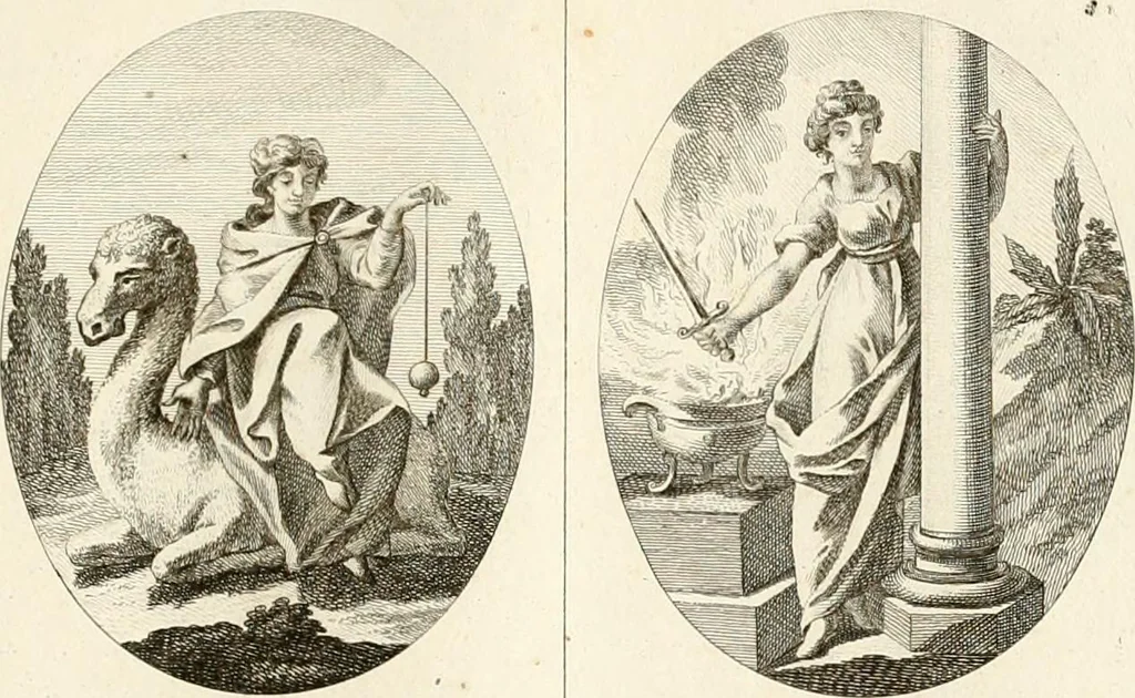 An illustration from Iconologie für Dichter, Künstler und Kunstliebhaber, 1807, leaf 128