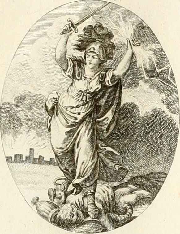 An illustration from Iconologie für Dichter, Künstler und Kunstliebhaber, 1807, leaf 136