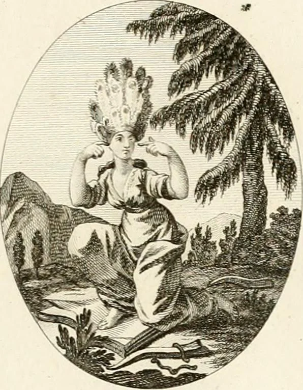 An illustration from Iconologie für Dichter, Künstler und Kunstliebhaber, 1807, leaf 138