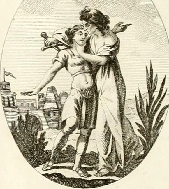 An illustration from Iconologie für Dichter, Künstler und Kunstliebhaber, 1807, leaf 138
