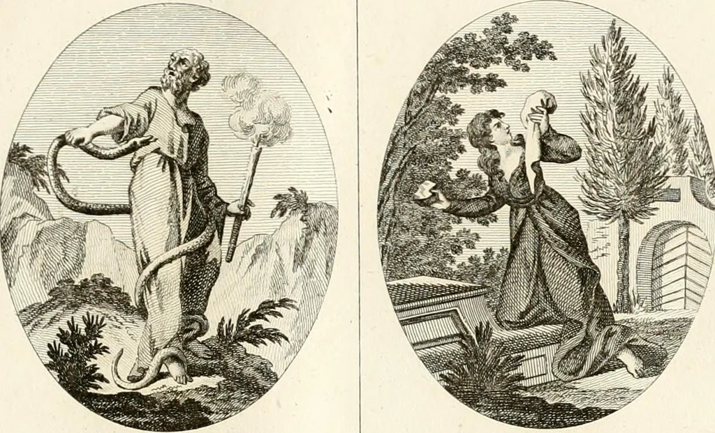 An illustration from Iconologie für Dichter, Künstler und Kunstliebhaber, 1807, leaf 140