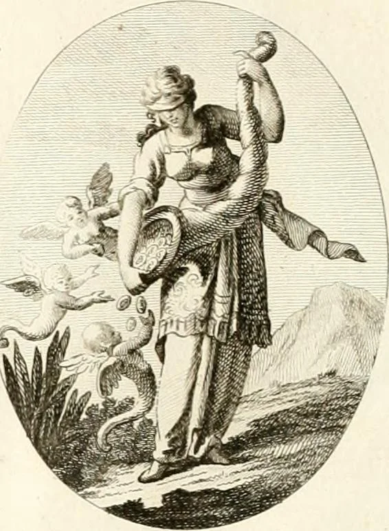 An illustration from Iconologie für Dichter, Künstler und Kunstliebhaber, 1807, leaf 144