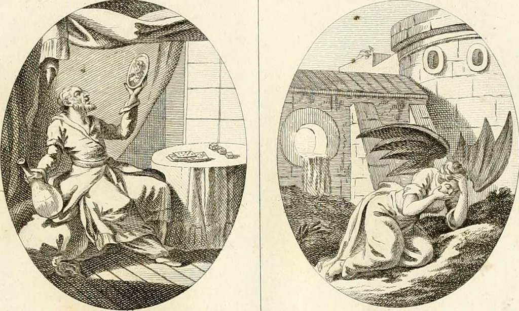 An illustration from Iconologie für Dichter, Künstler und Kunstliebhaber, 1807, leaf 148