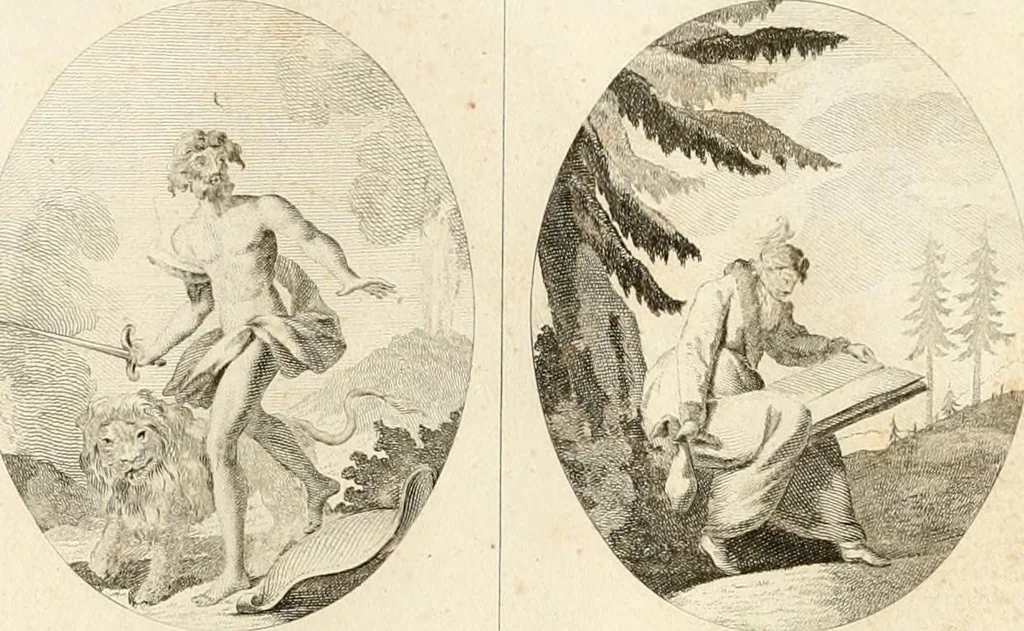 An illustration from Iconologie für Dichter, Künstler und Kunstliebhaber, 1807, leaf 56