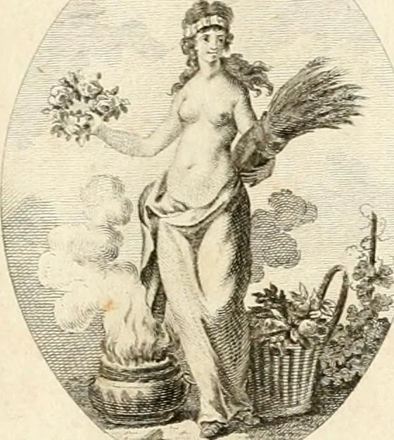 An illustration from Iconologie für Dichter, Künstler und Kunstliebhaber, 1807, leaf 6