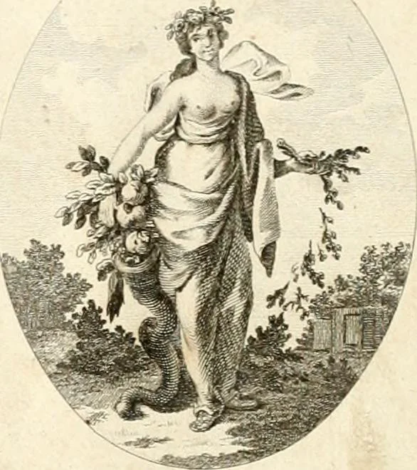 An illustration from Iconologie für Dichter, Künstler und Kunstliebhaber, 1807, leaf 6