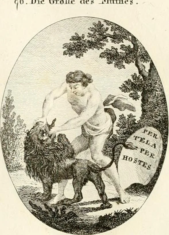 An illustration from Iconologie für Dichter, Künstler und Kunstliebhaber, 1807, leaf 68