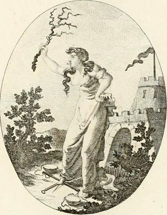 An illustration from Iconologie für Dichter, Künstler und Kunstliebhaber, 1807, leaf 74