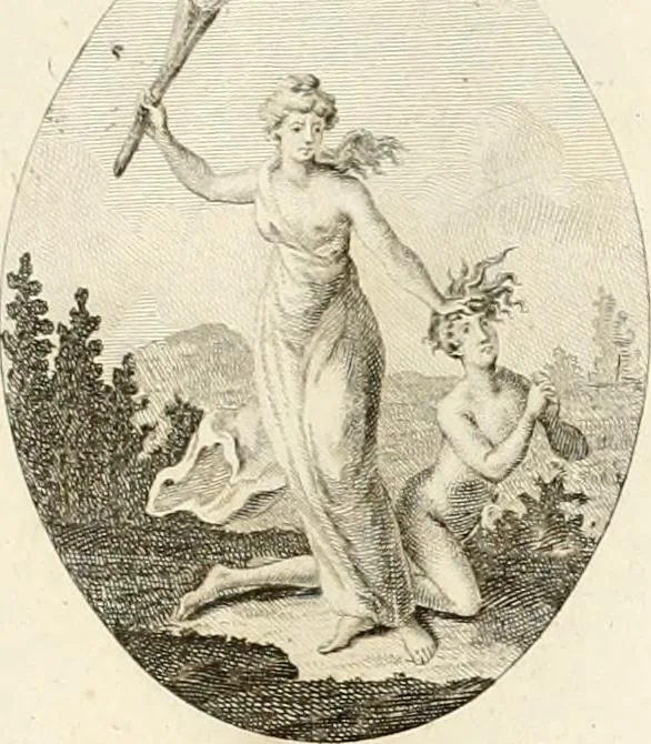 An illustration from Iconologie für Dichter, Künstler und Kunstliebhaber, 1807, leaf 80