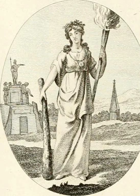 An illustration from Iconologie für Dichter, Künstler und Kunstliebhaber, 1807, leaf 98