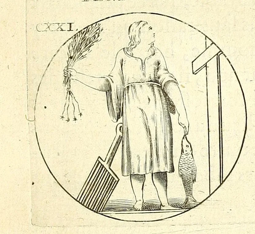 An illustration from Iconologie, ou Nouvelle explication de plusieurs images, emblemes, & autres figures hyerogliphiques des vertus, des vices, des arts, des sciences, des causes naturelles, des humeurs differentes, des passions humaines, &c. Divisée en deux parties, 1677, leaf 207