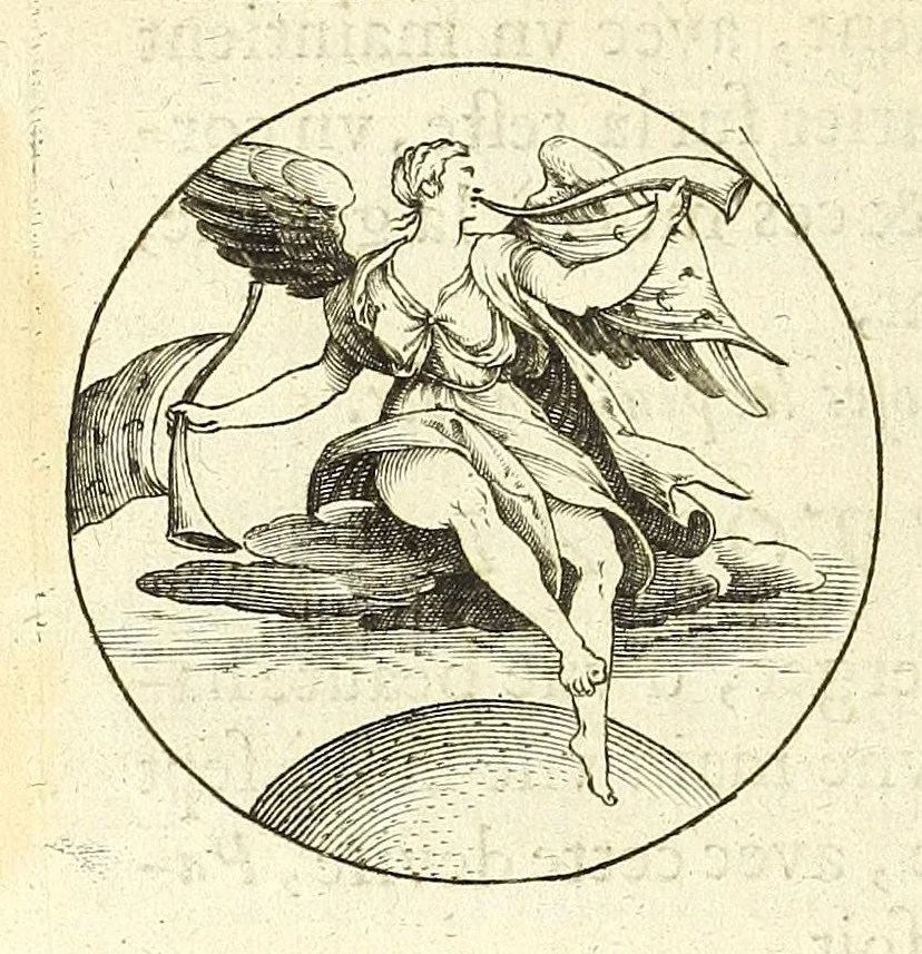 An illustration from Iconologie, ou Nouvelle explication de plusieurs images, emblemes, & autres figures hyerogliphiques des vertus, des vices, des arts, des sciences, des causes naturelles, des humeurs differentes, des passions humaines, &c. Divisée en deux parties, 1677, leaf 382