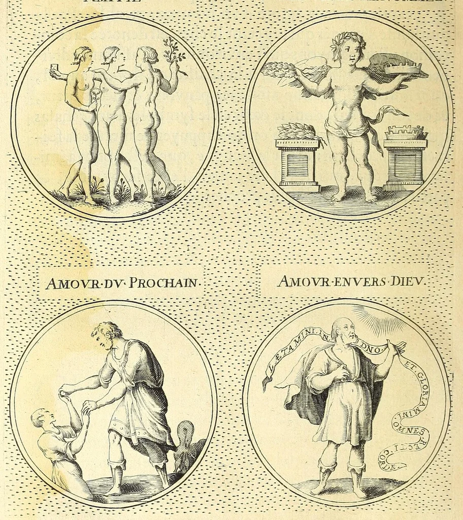 An illustration from Iconologie, ou Nouvelle explication de plusieurs images, emblemes, & autres figures hyerogliphiques des vertus, des vices, des arts, des sciences, des causes naturelles, des humeurs differentes, des passions humaines, &c. Divisée en deux parties, 1677, leaf 424