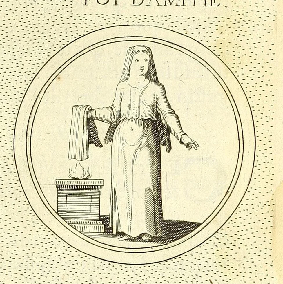 An illustration from Iconologie, ou Nouvelle explication de plusieurs images, emblemes, & autres figures hyerogliphiques des vertus, des vices, des arts, des sciences, des causes naturelles, des humeurs differentes, des passions humaines, &c. Divisée en deux parties, 1677, leaf 445