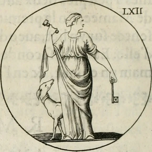 An illustration from Iconologie, ov, explication novvelle : de plvsievrs images, emblemes, et avtres figvres hyerogliphiques des vertus, des vices, des arts, des sciences, des causes naturelles, des humeurs differentes, & des passions humaines : oevvre necessaire a tovte sorte d'esprits, et particvlierement a cevx qvi aspirent ..., 1636, leaf 119