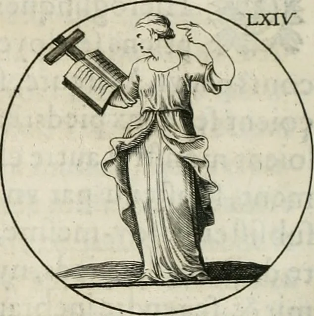 An illustration from Iconologie, ov, explication novvelle : de plvsievrs images, emblemes, et avtres figvres hyerogliphiques des vertus, des vices, des arts, des sciences, des causes naturelles, des humeurs differentes, & des passions humaines : oevvre necessaire a tovte sorte d'esprits, et particvlierement a cevx qvi aspirent ..., 1636, leaf 119