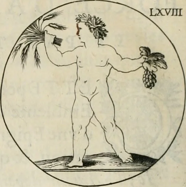 An illustration from Iconologie, ov, explication novvelle : de plvsievrs images, emblemes, et avtres figvres hyerogliphiques des vertus, des vices, des arts, des sciences, des causes naturelles, des humeurs differentes, & des passions humaines : oevvre necessaire a tovte sorte d'esprits, et particvlierement a cevx qvi aspirent ..., 1636, leaf 127