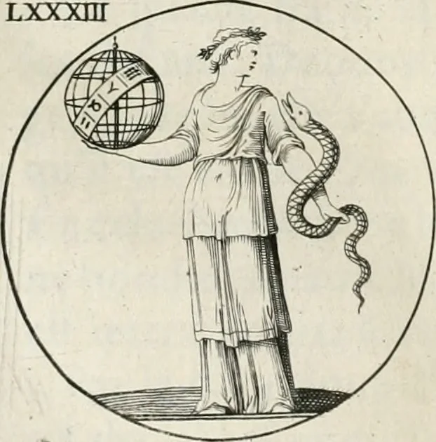 An illustration from Iconologie, ov, explication novvelle : de plvsievrs images, emblemes, et avtres figvres hyerogliphiques des vertus, des vices, des arts, des sciences, des causes naturelles, des humeurs differentes, & des passions humaines : oevvre necessaire a tovte sorte d'esprits, et particvlierement a cevx qvi aspirent ..., 1636, leaf 143