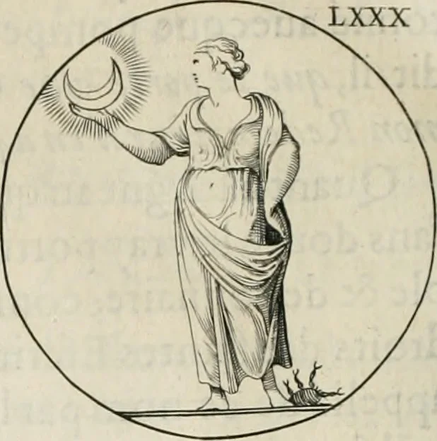 An illustration from Iconologie, ov, explication novvelle : de plvsievrs images, emblemes, et avtres figvres hyerogliphiques des vertus, des vices, des arts, des sciences, des causes naturelles, des humeurs differentes, & des passions humaines : oevvre necessaire a tovte sorte d'esprits, et particvlierement a cevx qvi aspirent ..., 1636, leaf 143