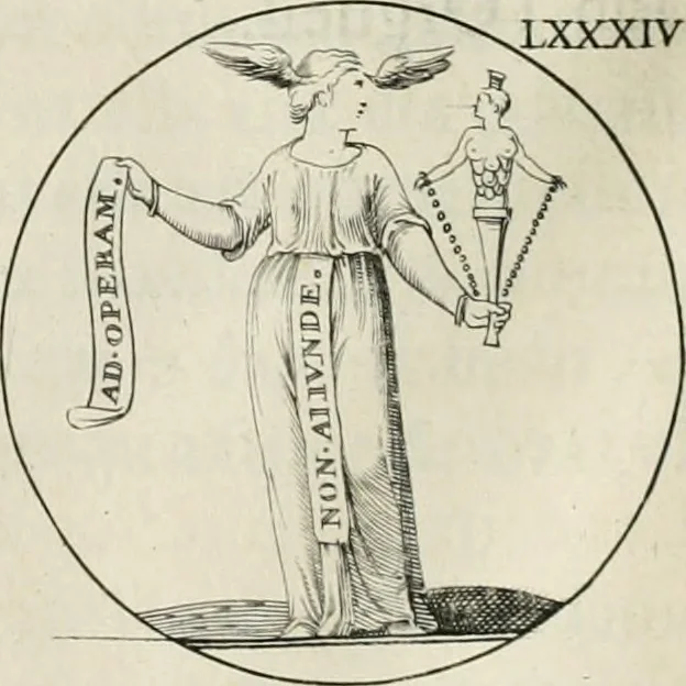 An illustration from Iconologie, ov, explication novvelle : de plvsievrs images, emblemes, et avtres figvres hyerogliphiques des vertus, des vices, des arts, des sciences, des causes naturelles, des humeurs differentes, & des passions humaines : oevvre necessaire a tovte sorte d'esprits, et particvlierement a cevx qvi aspirent ..., 1636, leaf 143