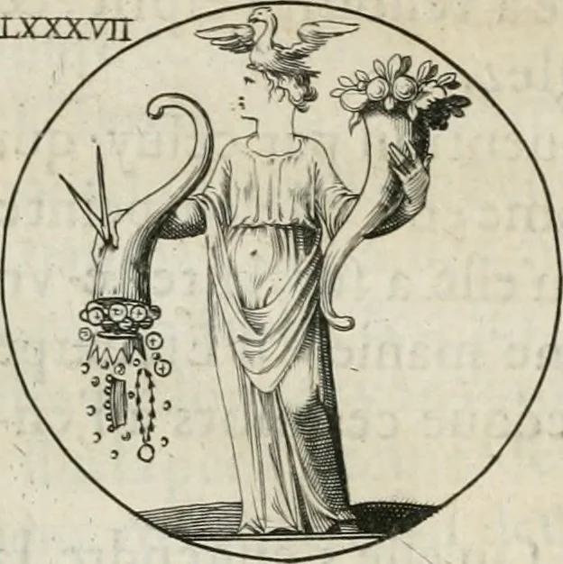 An illustration from Iconologie, ov, explication novvelle : de plvsievrs images, emblemes, et avtres figvres hyerogliphiques des vertus, des vices, des arts, des sciences, des causes naturelles, des humeurs differentes, & des passions humaines : oevvre necessaire a tovte sorte d'esprits, et particvlierement a cevx qvi aspirent ..., 1636, leaf 153