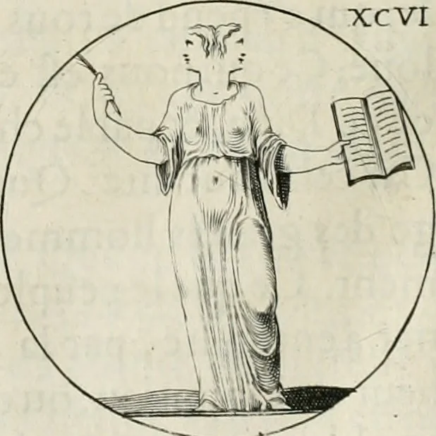 An illustration from Iconologie, ov, explication novvelle : de plvsievrs images, emblemes, et avtres figvres hyerogliphiques des vertus, des vices, des arts, des sciences, des causes naturelles, des humeurs differentes, & des passions humaines : oevvre necessaire a tovte sorte d'esprits, et particvlierement a cevx qvi aspirent ..., 1636, leaf 163