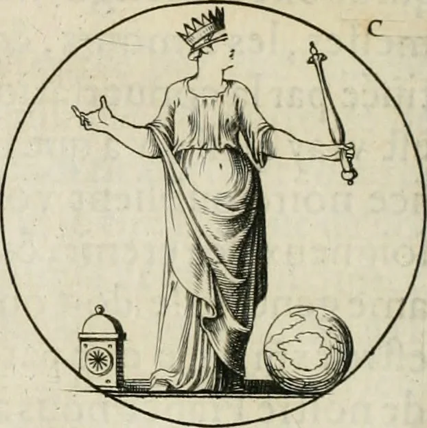An illustration from Iconologie, ov, explication novvelle : de plvsievrs images, emblemes, et avtres figvres hyerogliphiques des vertus, des vices, des arts, des sciences, des causes naturelles, des humeurs differentes, & des passions humaines : oevvre necessaire a tovte sorte d'esprits, et particvlierement a cevx qvi aspirent ..., 1636, leaf 171