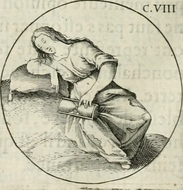 An illustration from Iconologie, ov, explication novvelle : de plvsievrs images, emblemes, et avtres figvres hyerogliphiques des vertus, des vices, des arts, des sciences, des causes naturelles, des humeurs differentes, & des passions humaines : oevvre necessaire a tovte sorte d'esprits, et particvlierement a cevx qvi aspirent ..., 1636, leaf 181