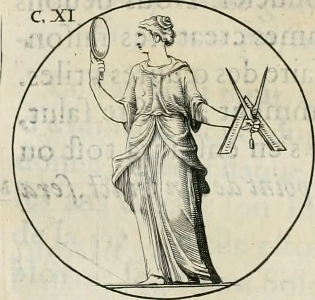 An illustration from Iconologie, ov, explication novvelle : de plvsievrs images, emblemes, et avtres figvres hyerogliphiques des vertus, des vices, des arts, des sciences, des causes naturelles, des humeurs differentes, & des passions humaines : oevvre necessaire a tovte sorte d'esprits, et particvlierement a cevx qvi aspirent ..., 1636, leaf 191
