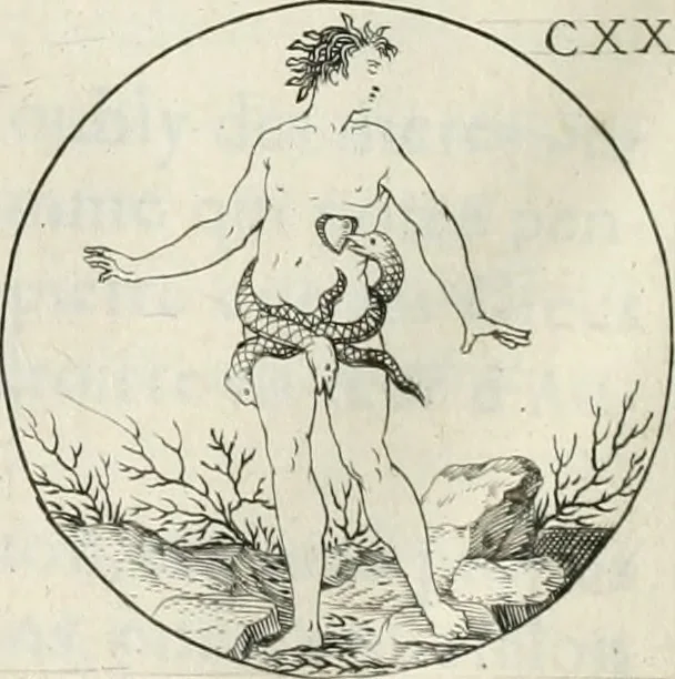 An illustration from Iconologie, ov, explication novvelle : de plvsievrs images, emblemes, et avtres figvres hyerogliphiques des vertus, des vices, des arts, des sciences, des causes naturelles, des humeurs differentes, & des passions humaines : oevvre necessaire a tovte sorte d'esprits, et particvlierement a cevx qvi aspirent ..., 1636, leaf 203