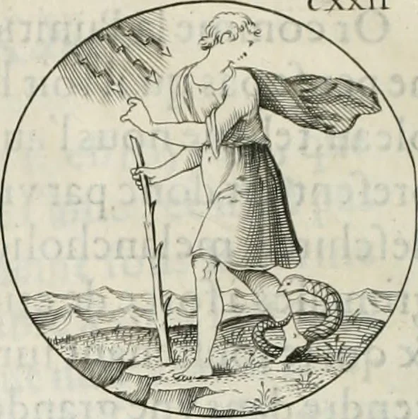 An illustration from Iconologie, ov, explication novvelle : de plvsievrs images, emblemes, et avtres figvres hyerogliphiques des vertus, des vices, des arts, des sciences, des causes naturelles, des humeurs differentes, & des passions humaines : oevvre necessaire a tovte sorte d'esprits, et particvlierement a cevx qvi aspirent ..., 1636, leaf 213