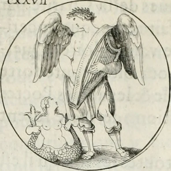 An illustration from Iconologie, ov, explication novvelle : de plvsievrs images, emblemes, et avtres figvres hyerogliphiques des vertus, des vices, des arts, des sciences, des causes naturelles, des humeurs differentes, & des passions humaines : oevvre necessaire a tovte sorte d'esprits, et particvlierement a cevx qvi aspirent ..., 1636, leaf 221