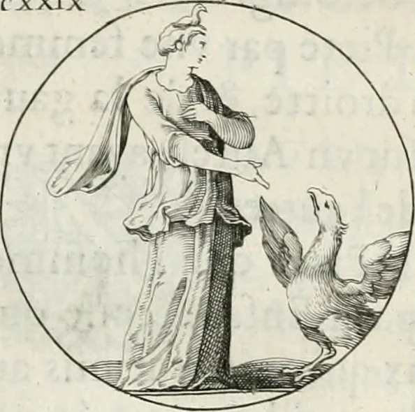 An illustration from Iconologie, ov, explication novvelle : de plvsievrs images, emblemes, et avtres figvres hyerogliphiques des vertus, des vices, des arts, des sciences, des causes naturelles, des humeurs differentes, & des passions humaines : oevvre necessaire a tovte sorte d'esprits, et particvlierement a cevx qvi aspirent ..., 1636, leaf 221