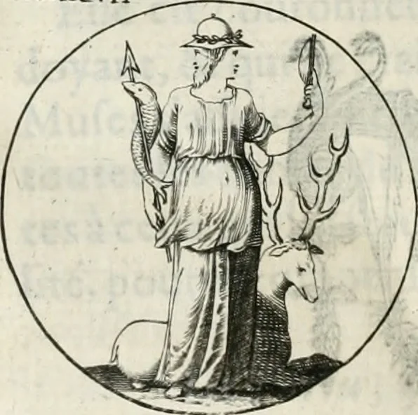 An illustration from Iconologie, ov, explication novvelle : de plvsievrs images, emblemes, et avtres figvres hyerogliphiques des vertus, des vices, des arts, des sciences, des causes naturelles, des humeurs differentes, & des passions humaines : oevvre necessaire a tovte sorte d'esprits, et particvlierement a cevx qvi aspirent ..., 1636, leaf 231