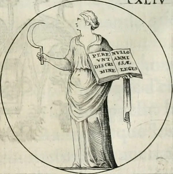 An illustration from Iconologie, ov, explication novvelle : de plvsievrs images, emblemes, et avtres figvres hyerogliphiques des vertus, des vices, des arts, des sciences, des causes naturelles, des humeurs differentes, & des passions humaines : oevvre necessaire a tovte sorte d'esprits, et particvlierement a cevx qvi aspirent ..., 1636, leaf 239