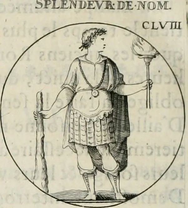 An illustration from Iconologie, ov, explication novvelle : de plvsievrs images, emblemes, et avtres figvres hyerogliphiques des vertus, des vices, des arts, des sciences, des causes naturelles, des humeurs differentes, & des passions humaines : oevvre necessaire a tovte sorte d'esprits, et particvlierement a cevx qvi aspirent ..., 1636, leaf 263