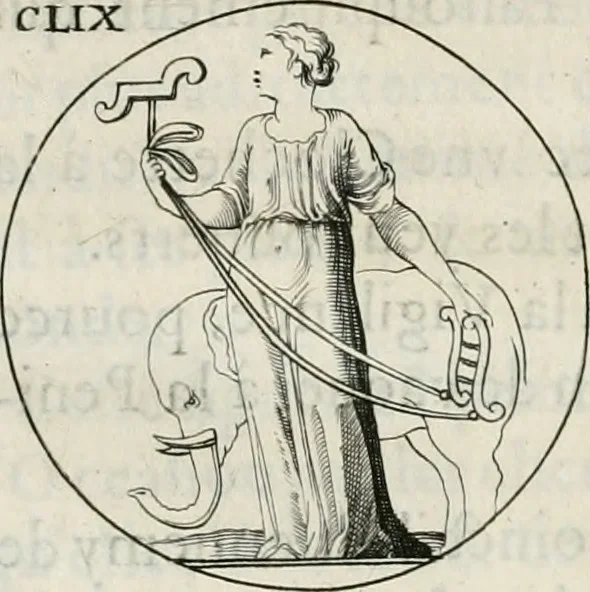 An illustration from Iconologie, ov, explication novvelle : de plvsievrs images, emblemes, et avtres figvres hyerogliphiques des vertus, des vices, des arts, des sciences, des causes naturelles, des humeurs differentes, & des passions humaines : oevvre necessaire a tovte sorte d'esprits, et particvlierement a cevx qvi aspirent ..., 1636, leaf 263