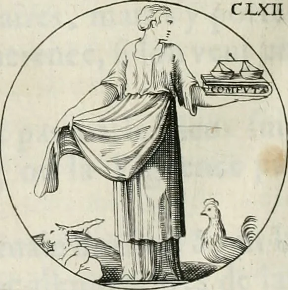 An illustration from Iconologie, ov, explication novvelle : de plvsievrs images, emblemes, et avtres figvres hyerogliphiques des vertus, des vices, des arts, des sciences, des causes naturelles, des humeurs differentes, & des passions humaines : oevvre necessaire a tovte sorte d'esprits, et particvlierement a cevx qvi aspirent ..., 1636, leaf 263