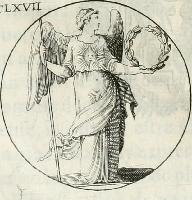 An illustration from Iconologie, ov, explication novvelle : de plvsievrs images, emblemes, et avtres figvres hyerogliphiques des vertus, des vices, des arts, des sciences, des causes naturelles, des humeurs differentes, & des passions humaines : oevvre necessaire a tovte sorte d'esprits, et particvlierement a cevx qvi aspirent ..., 1636, leaf 273