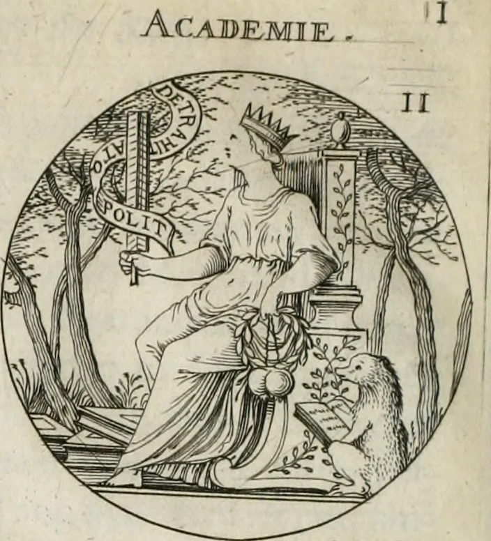 An illustration from Iconologie, ov, explication novvelle : de plvsievrs images, emblemes, et avtres figvres hyerogliphiques des vertus, des vices, des arts, des sciences, des causes naturelles, des humeurs differentes, & des passions humaines : oevvre necessaire a tovte sorte d'esprits, et particvlierement a cevx qvi aspirent ..., 1636, leaf 31