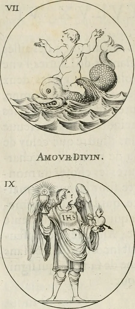 An illustration from Iconologie, ov, explication novvelle : de plvsievrs images, emblemes, et avtres figvres hyerogliphiques des vertus, des vices, des arts, des sciences, des causes naturelles, des humeurs differentes, & des passions humaines : oevvre necessaire a tovte sorte d'esprits, et particvlierement a cevx qvi aspirent ..., 1636, leaf 45
