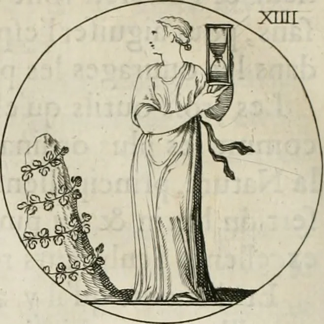 An illustration from Iconologie, ov, explication novvelle : de plvsievrs images, emblemes, et avtres figvres hyerogliphiques des vertus, des vices, des arts, des sciences, des causes naturelles, des humeurs differentes, & des passions humaines : oevvre necessaire a tovte sorte d'esprits, et particvlierement a cevx qvi aspirent ..., 1636, leaf 57